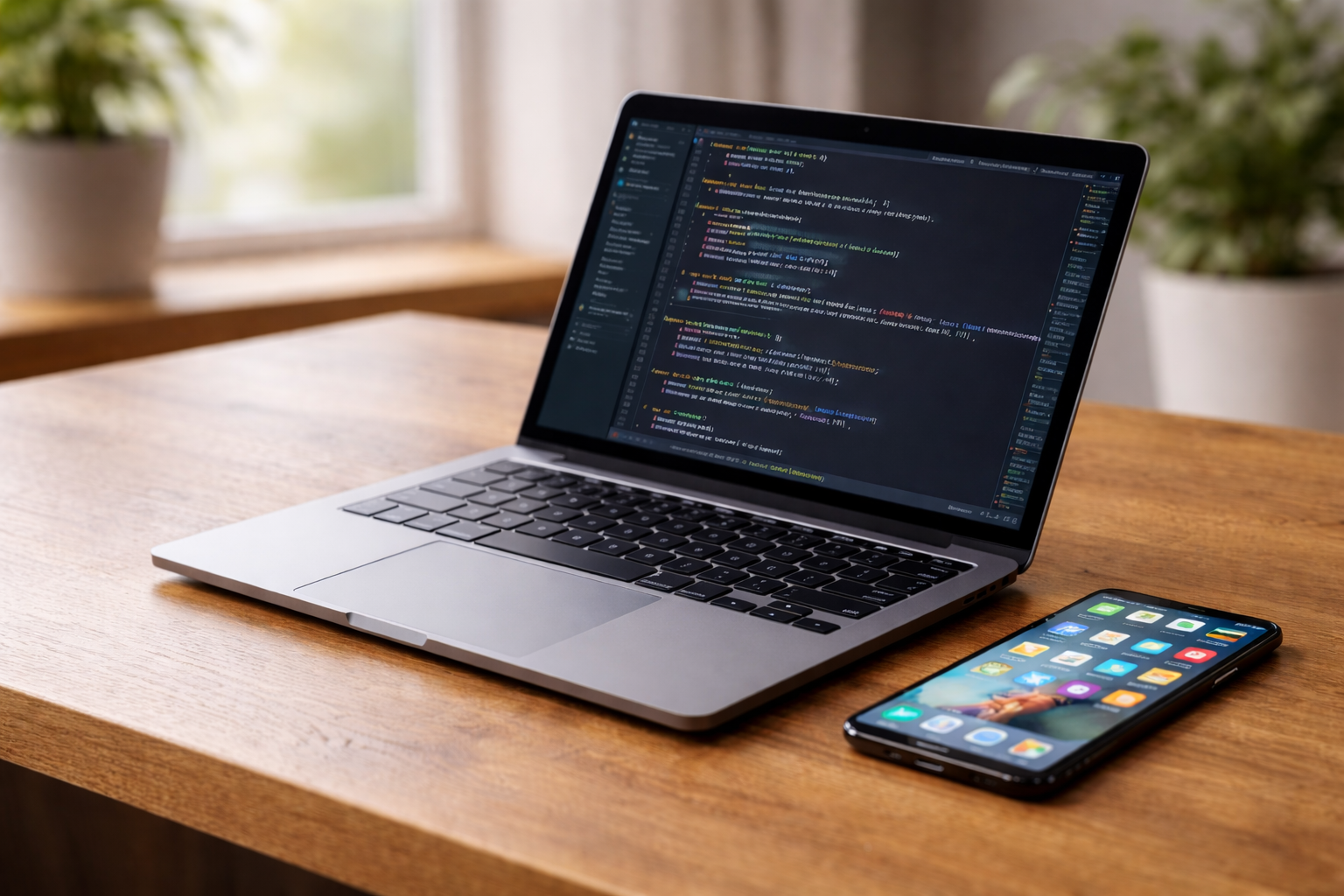 Laptop met code